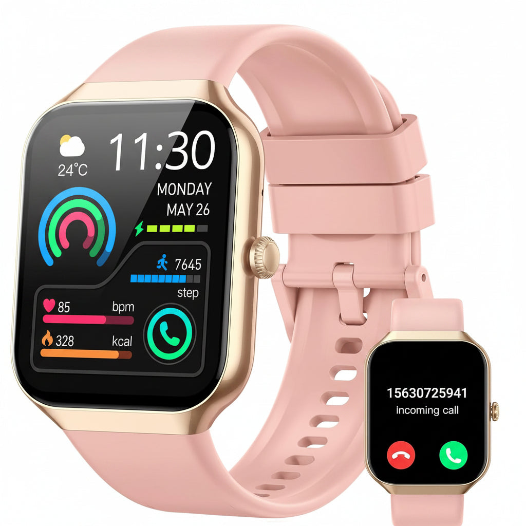 Jugeman P99 Smart Watch 1.96" Touchscreen Fitness Tracker Soft Cyan